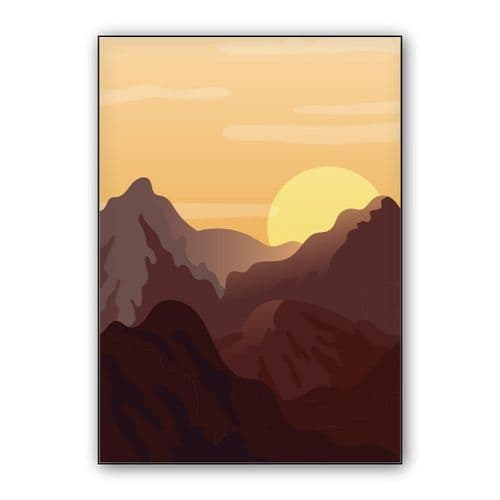Mountain Sunset Canvas wall art poster