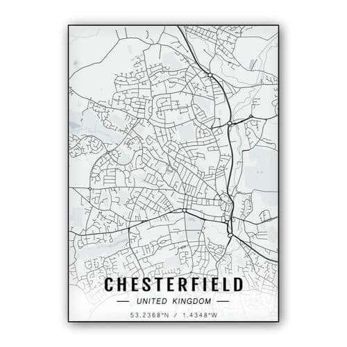 Chesterfield map wall art poster
