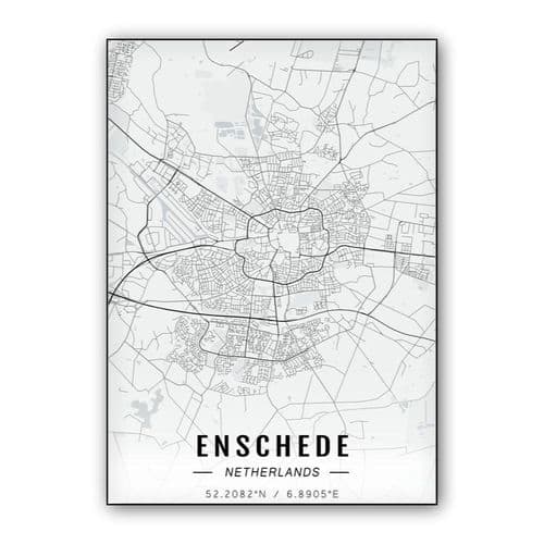 Enschede map wall art poster