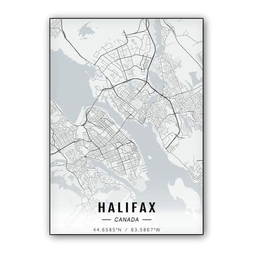 Halifax map wall art poster