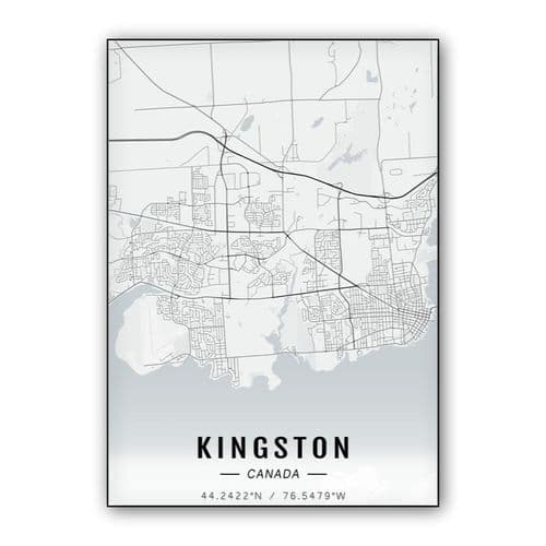 Kingston map wall art poster