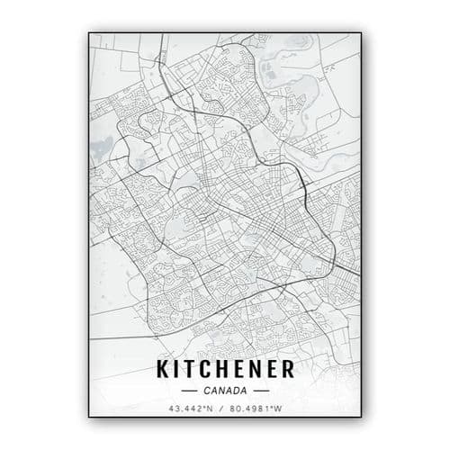 Kitchener Bay map wall art poster