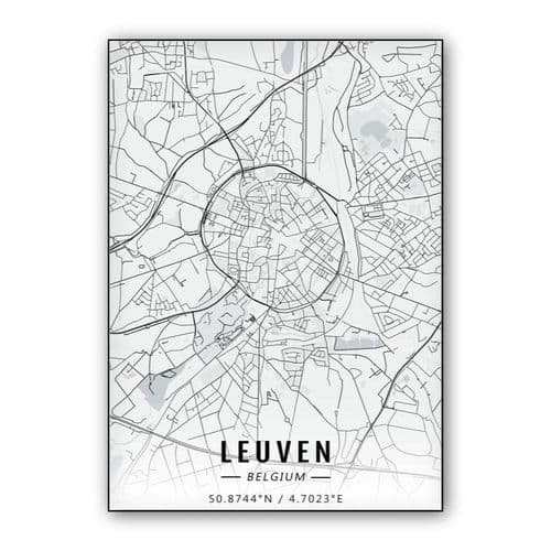 Leuven map wall art poster