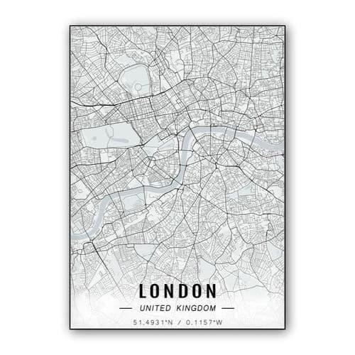 London map wall art poster