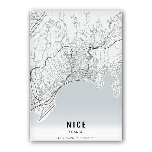 Nice map wall art poster