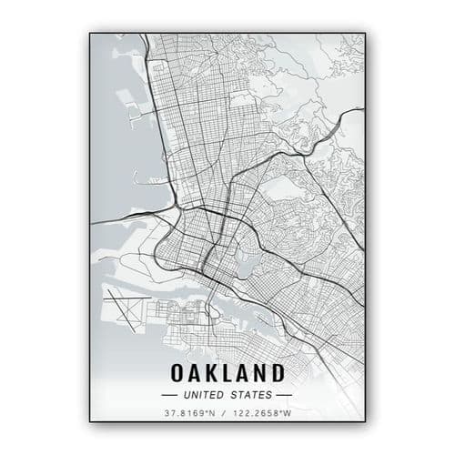 Oakville map wall art poster