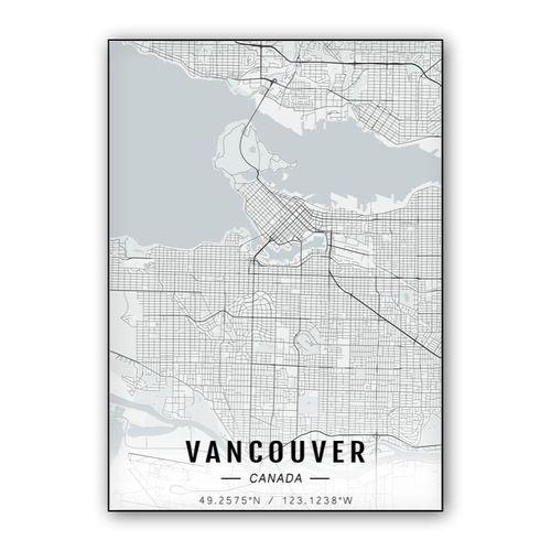 Vancouver map wall art poster