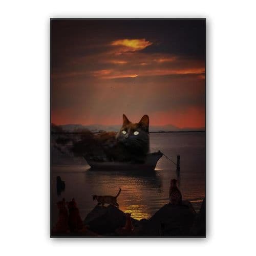The land of cats wall art poster