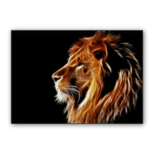 Glowing Lion wall art poster