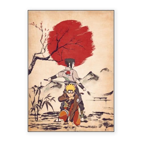 Soul of naruto x sasuke wall art poster