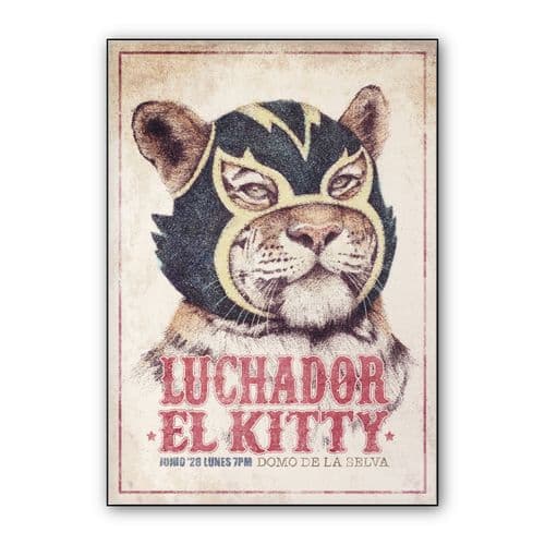 El Kitty wall art poster