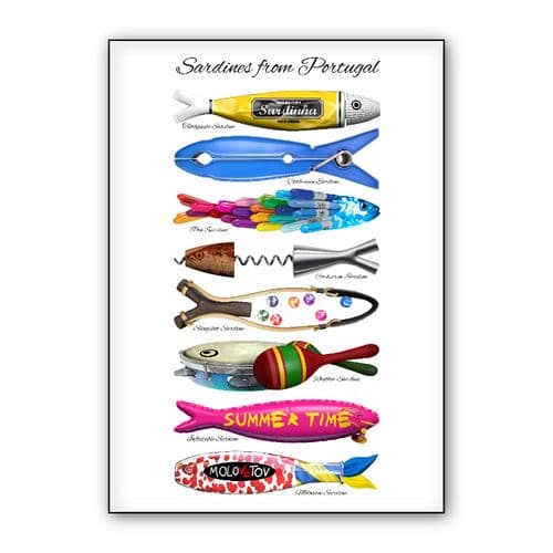 Sardines from Portugal wall art poster