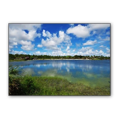 Clouds Reflecting in the Lake wall art poster