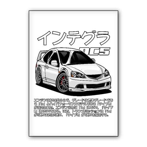 Integra DC5 Type R wall art poster