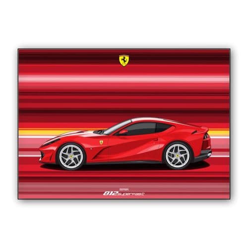 Ferrari 812 Superfast wall art poster