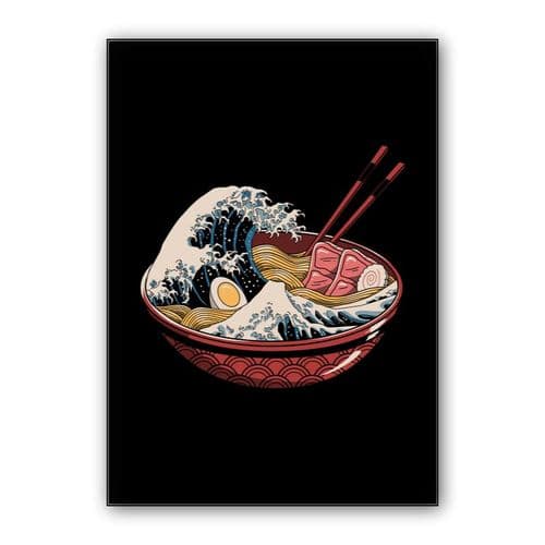Great Ramen Wave wall art poster