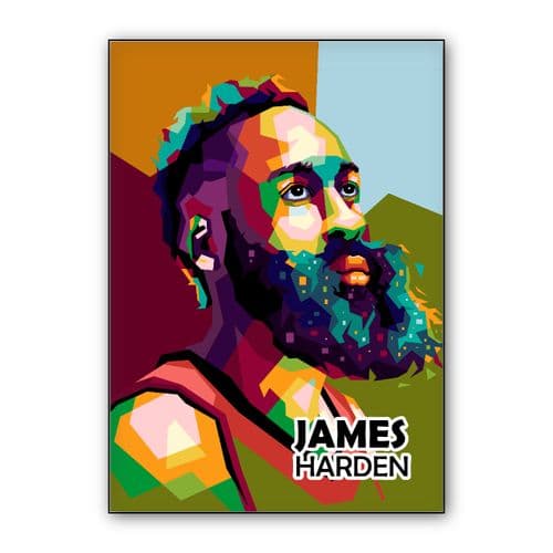James Harden in wpap pop star wall art poster