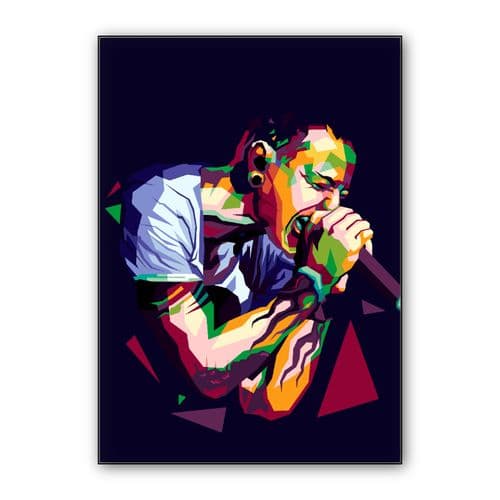 Chester Bennington in illustration wall art poster