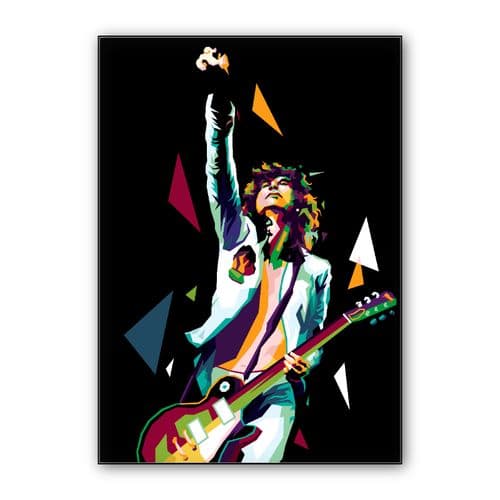 Jimmy Page in fantastic illustration wall art poster