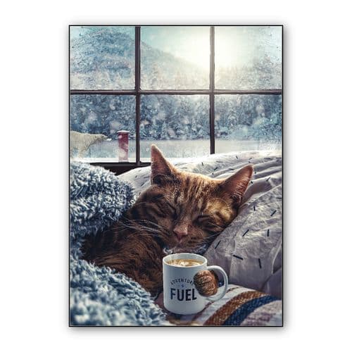 Winter Cat wall art poster