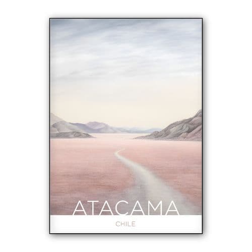 The Atacama Desert - Chile - Colored Pencil Technique wall art poster