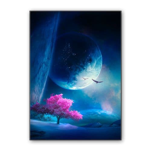 Tree in Space wall art poster