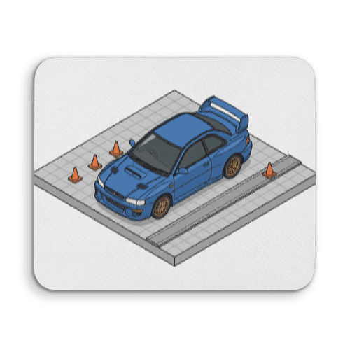 Isometric Impreza - Subaru 22B STi Vector Art wall art poster