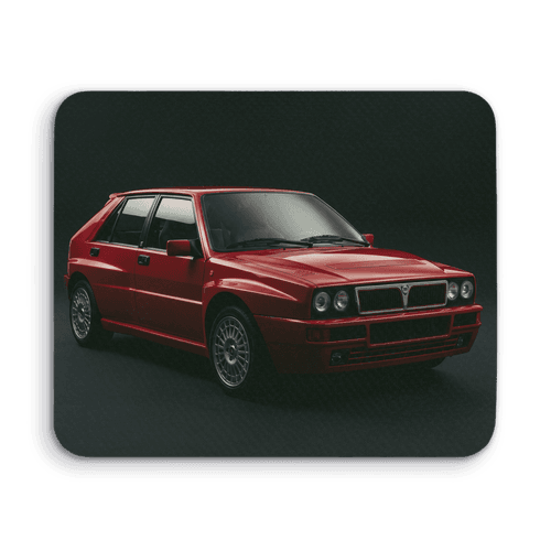 Lancia Delta HF Integrale Red Studio Portrait wall art poster