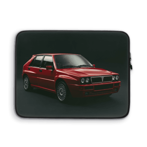 Lancia Delta HF Integrale Red Studio Portrait wall art poster