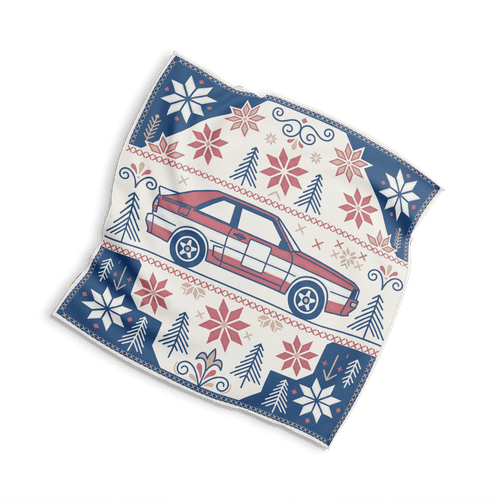Audi Quattro Nordic Holiday Knit Pattern Art wall art poster