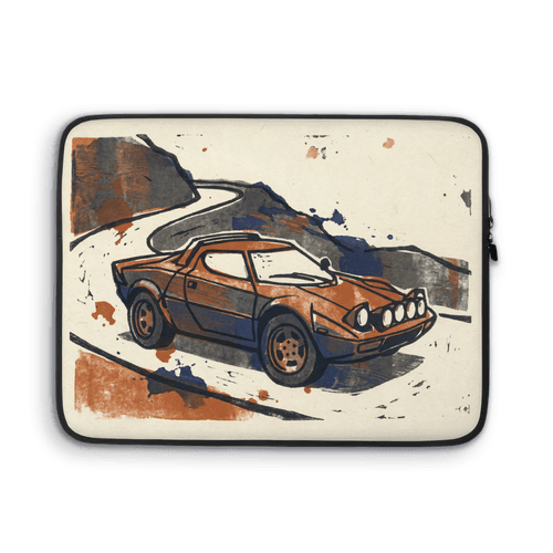 Lancia Stratos Mountain Block Print wall art poster