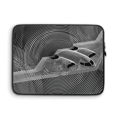 B-2 Spirit Op Art Distortion wall art poster