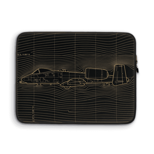 Topographic A-10 Thunderbolt II wall art poster