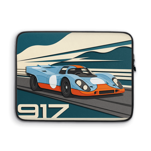 Porsche 917 Gulf Livery Paper Cutout Racer wall art poster