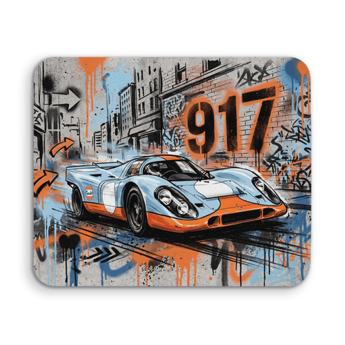 Porsche 917 Gulf Livery Street Art wall art poster