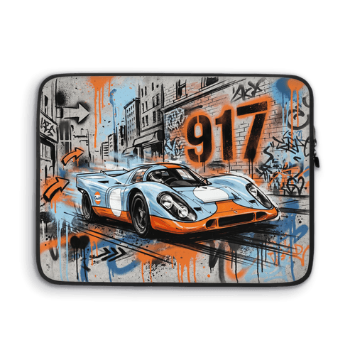 Porsche 917 Gulf Livery Street Art wall art poster
