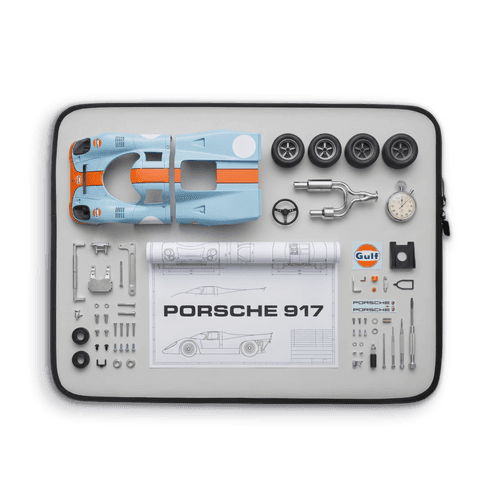 Porsche 917 Gulf Livery Knolling Concept wall art poster