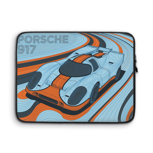 Porsche 917 Gulf Topographic Line Art wall art poster