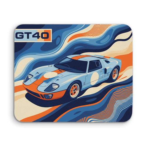 Ford GT40 Gulf Psychedelic Flow wall art poster
