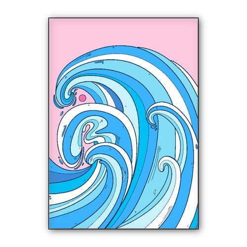 The rolling ocean wall art poster