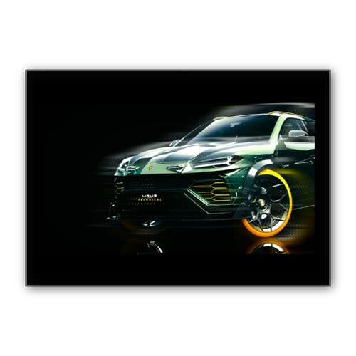 Lamborghini Urus Technical Design wall art poster