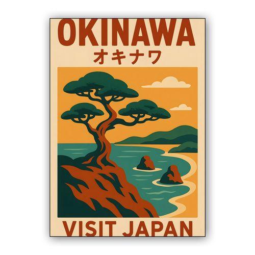Okinawa Japan Vintage Travel Poster wall art poster