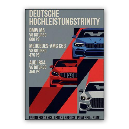 Deutsche Hochleistungstrinity: German Performance Legends wall art poster