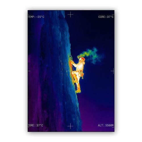 Core Heat: Extreme Altitude Ice Climbing Thermal Scan wall art poster
