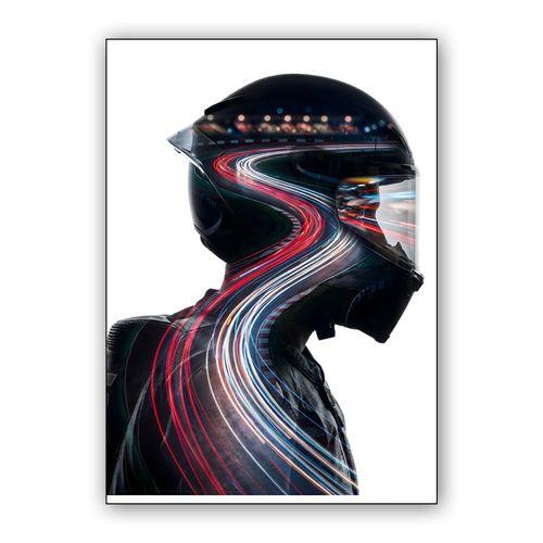 Kinetic Silhouette: The Spirit of the Night Race wall art poster