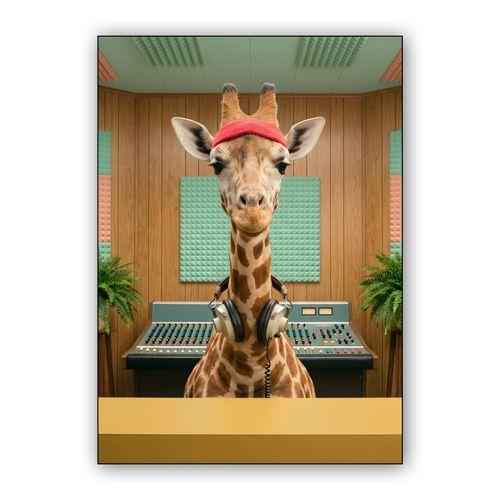 The Studio Giraffe wall art poster