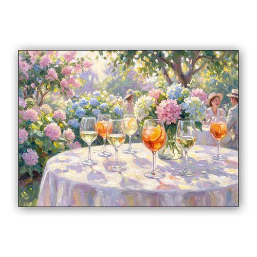 Summer Hydrangea Garden Party wall art poster