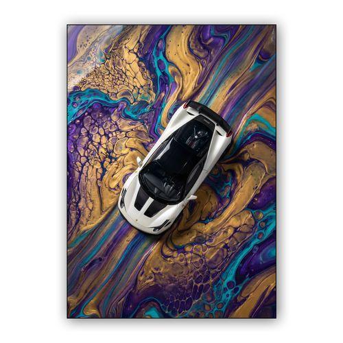 Liquid Gold Ferrari 458 Speciale wall art poster