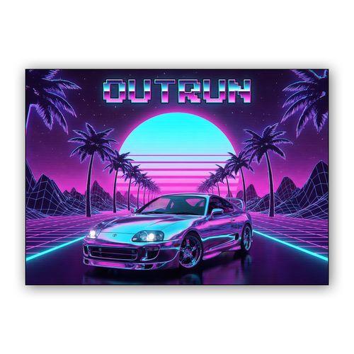 Outrun Supra Synthwave Dream wall art poster