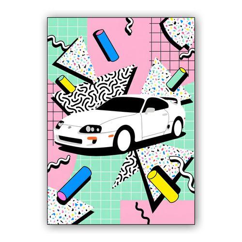 Memphis Retro Supra A80 wall art poster